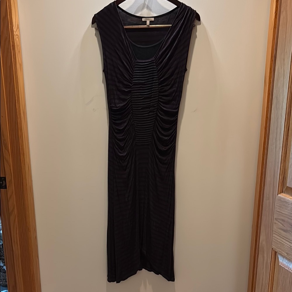 Bordeaux Purple Striped Draped Women's Top